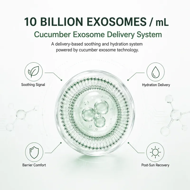 Cucumber Exosome Vial Kit — Hydration, 6 Sets: vial kit, (100 mg + 3 ml) × 6 per box