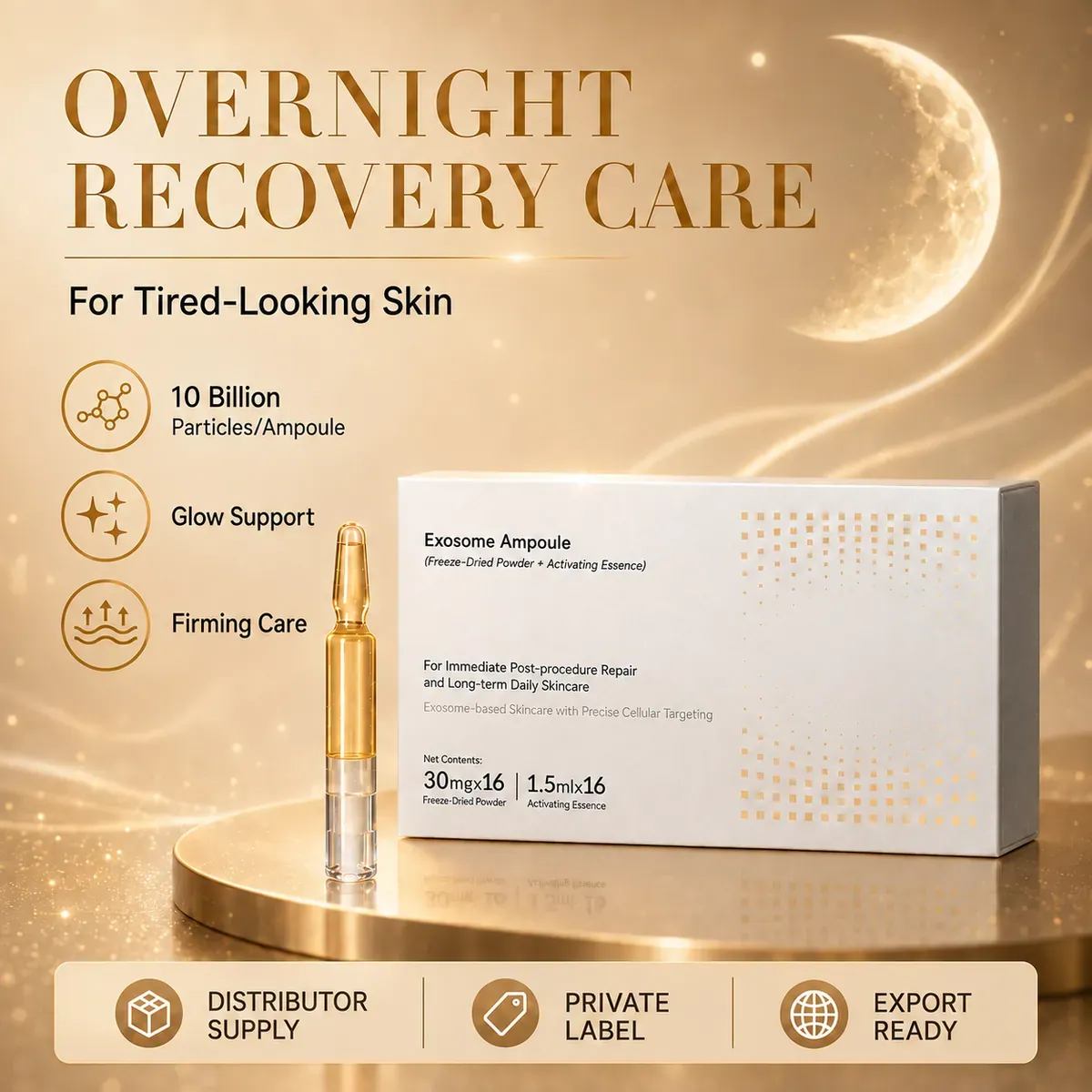 Ginseng Exosome Ampoule — Firming & Radiance: ampoule set, (30 mg + 1.5 ml) × 16 per box