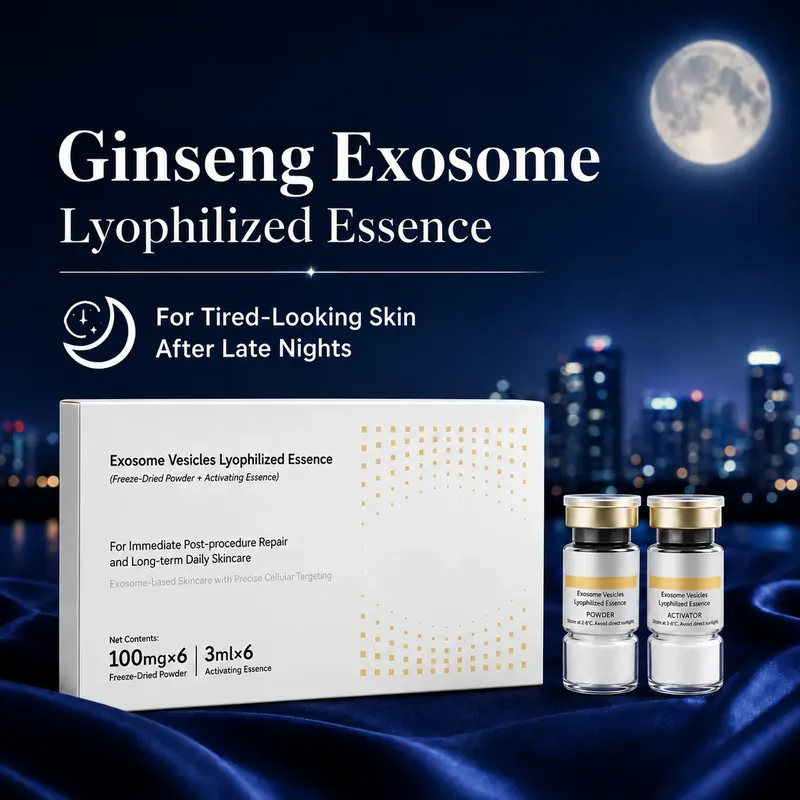 Ginseng Exosome Vial Kit — Overnight Renewal & Anti-Fatigue Glow: vial kit, (100 mg + 3 ml) × 6 per box
