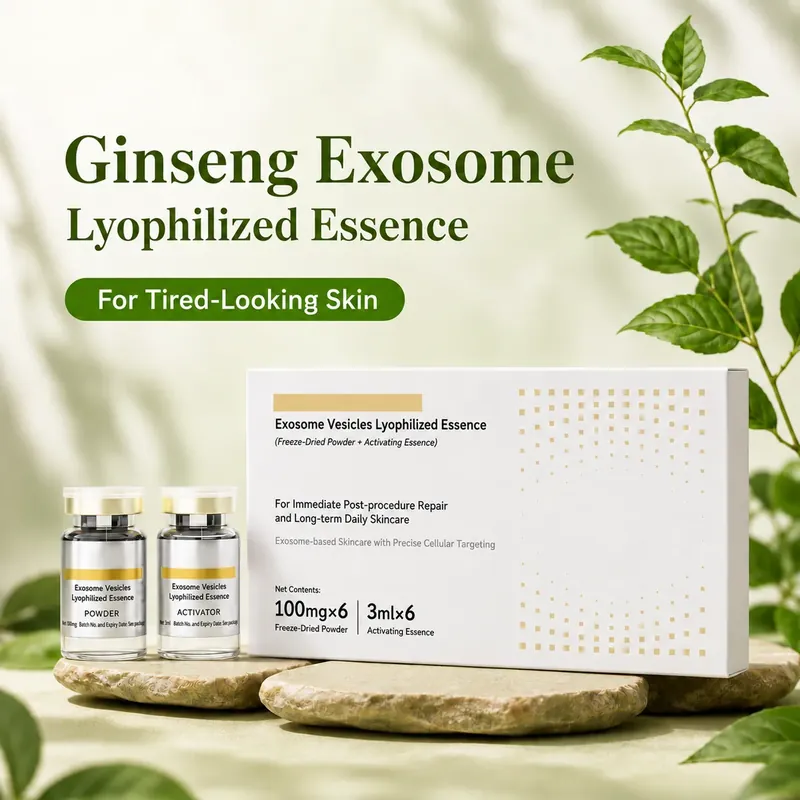 Ginseng Exosome Vial Kit — Overnight Renewal & Wrinkle Care: vial kit, (100 mg + 3 ml) × 6 per box