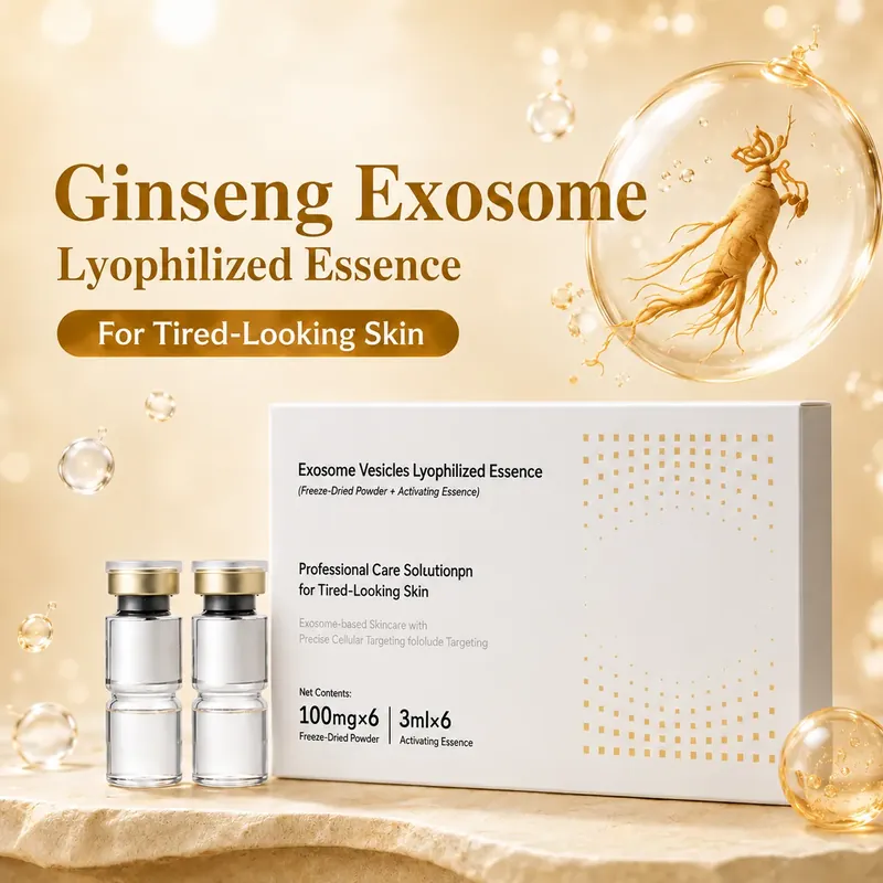 Ginseng Exosome Vial Kit — Wrinkle Care & Firming, 6 Sets: vial kit, (100 mg + 3 ml) × 6 per box