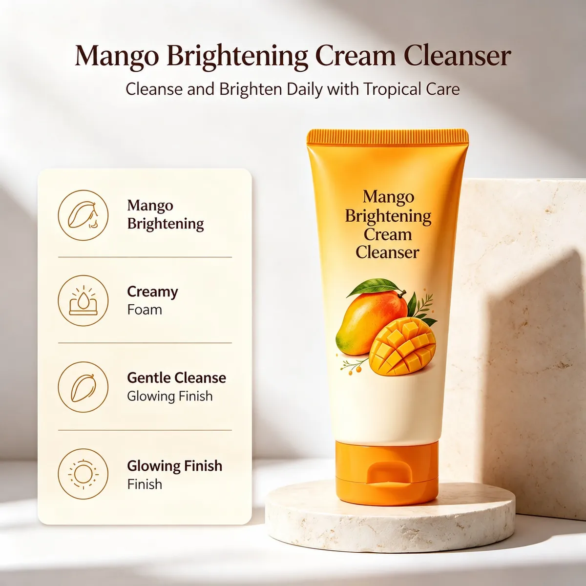 Mango Amino Acid Cream Cleanser: cream cleanser, 100 g