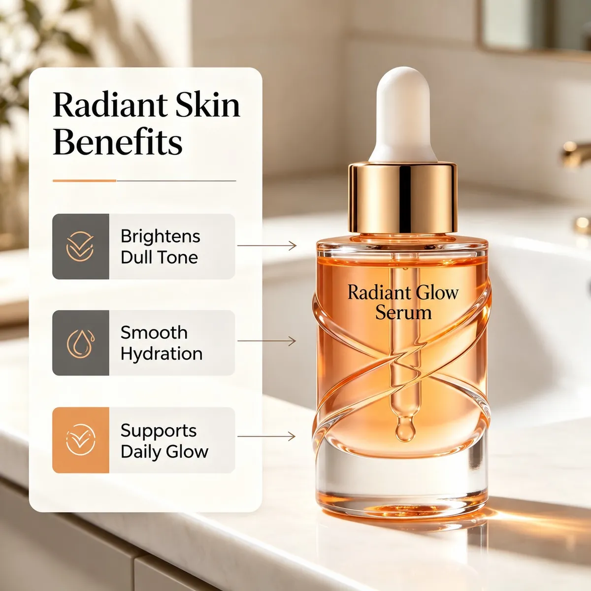 Radiant Glow Antioxidant Serum: serum, 30 ml