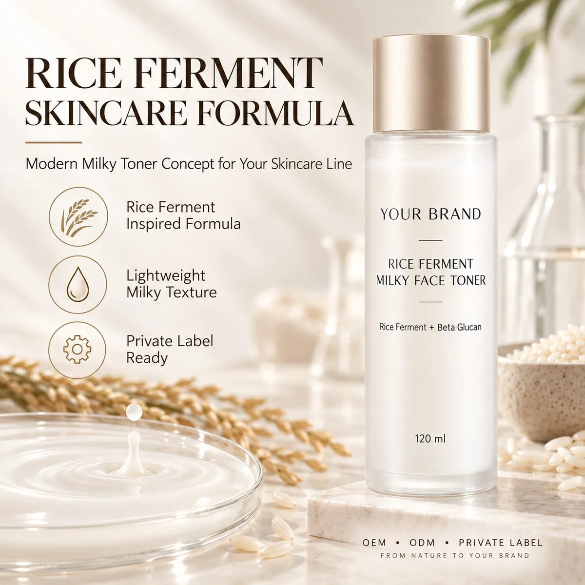 Rice Ferment Milky Toner: toner, 200 ml