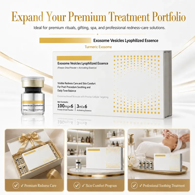 Turmeric Curcumin Exosome Vial Kit — Redness Care & Hydration, 6 Sets
