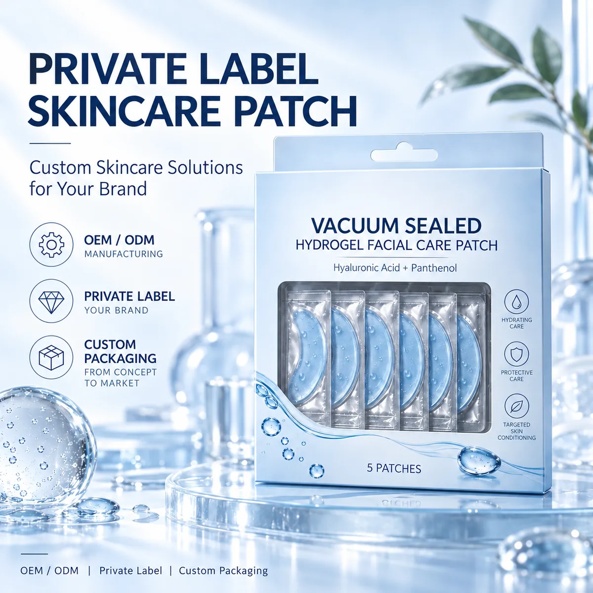 Vacuum-Sealed Hydrogel Face Patch: hydrogel mask, 28 g