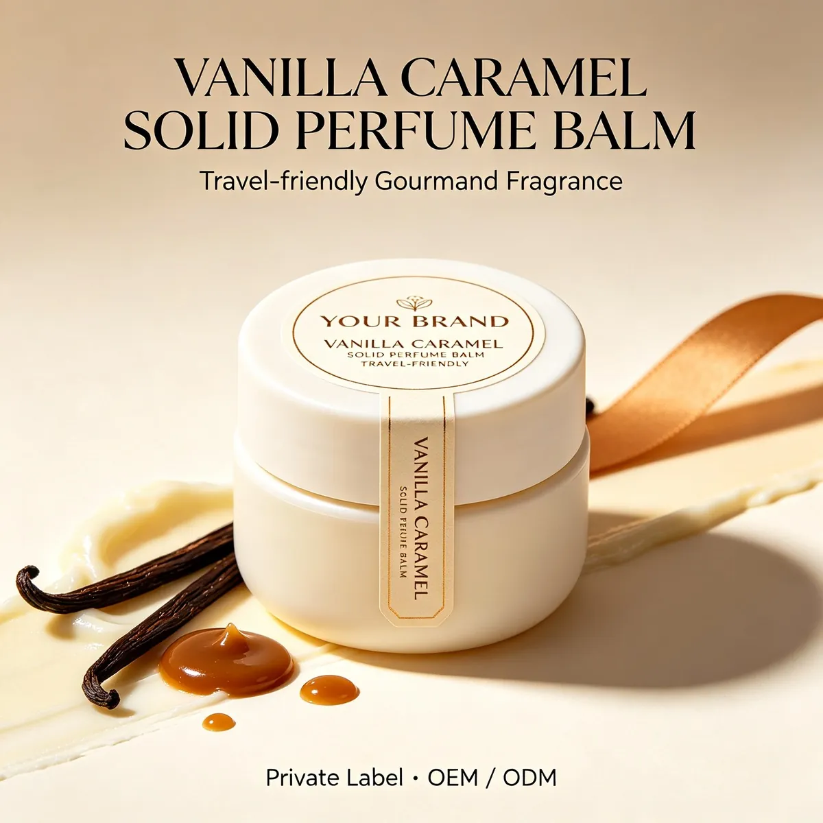 Vanilla Caramel Solid Perfume Balm: solid perfume, 20 g