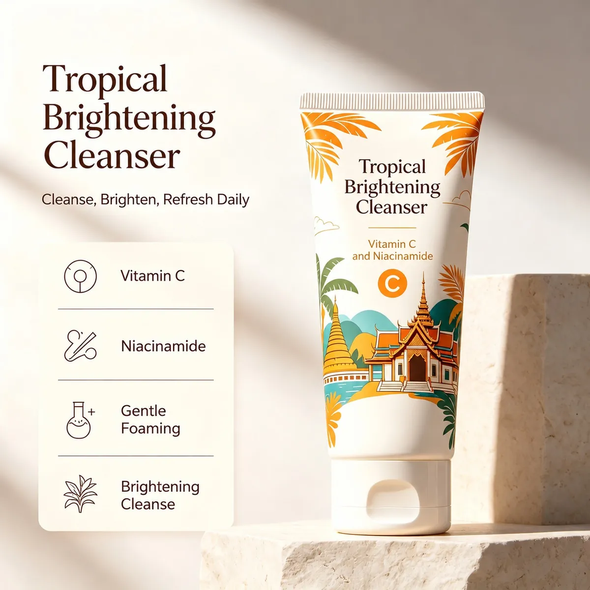 Vitamin C & Niacinamide Brightening Cleanser: cleanser, 100 g